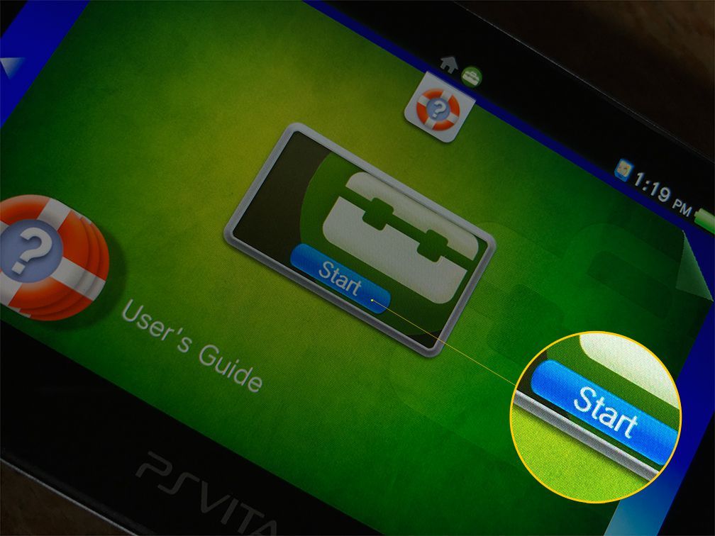 Кнопка запуска для приложения PS Vita Settings