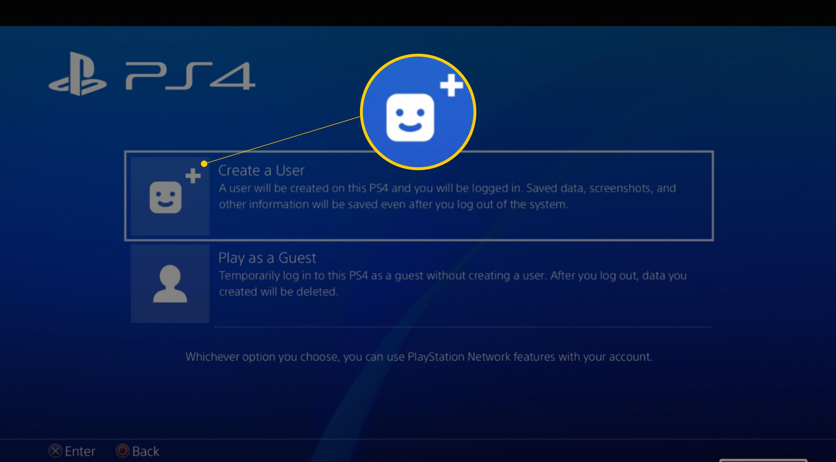 Создать кнопку пользователя на PS4 создать пользовательский экран