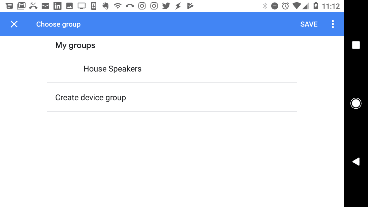 Снимок экрана добавления новых ораторов в группу динамиков Google Home