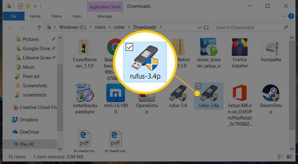 Rufus-3.4p idon в проводнике на Windows 10