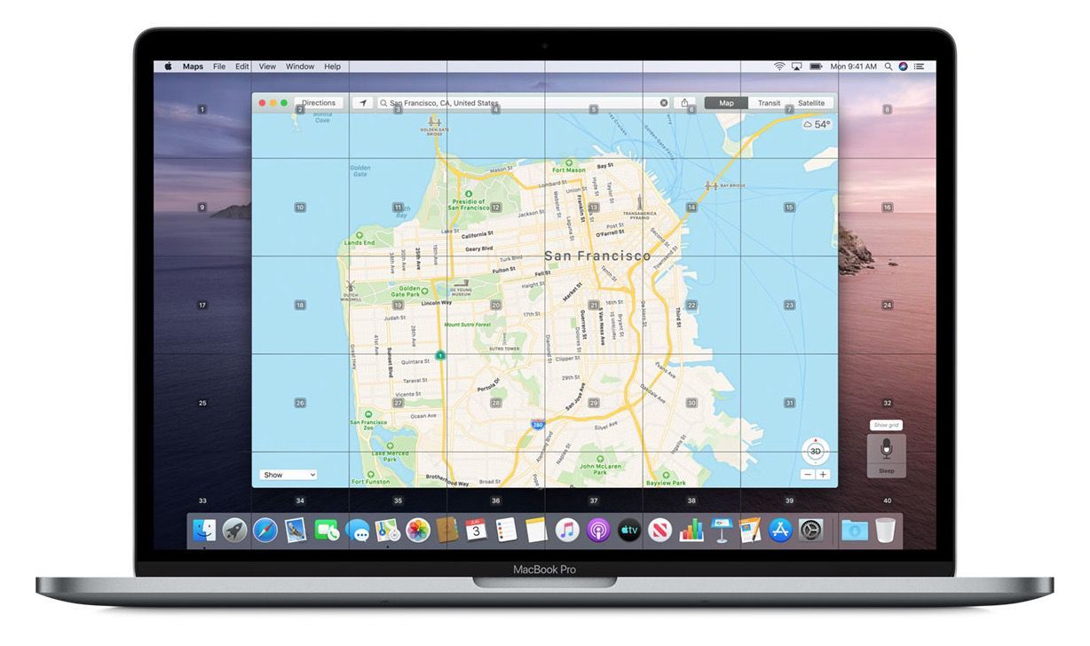 Карты Apple с доступным наложением для голосового управления