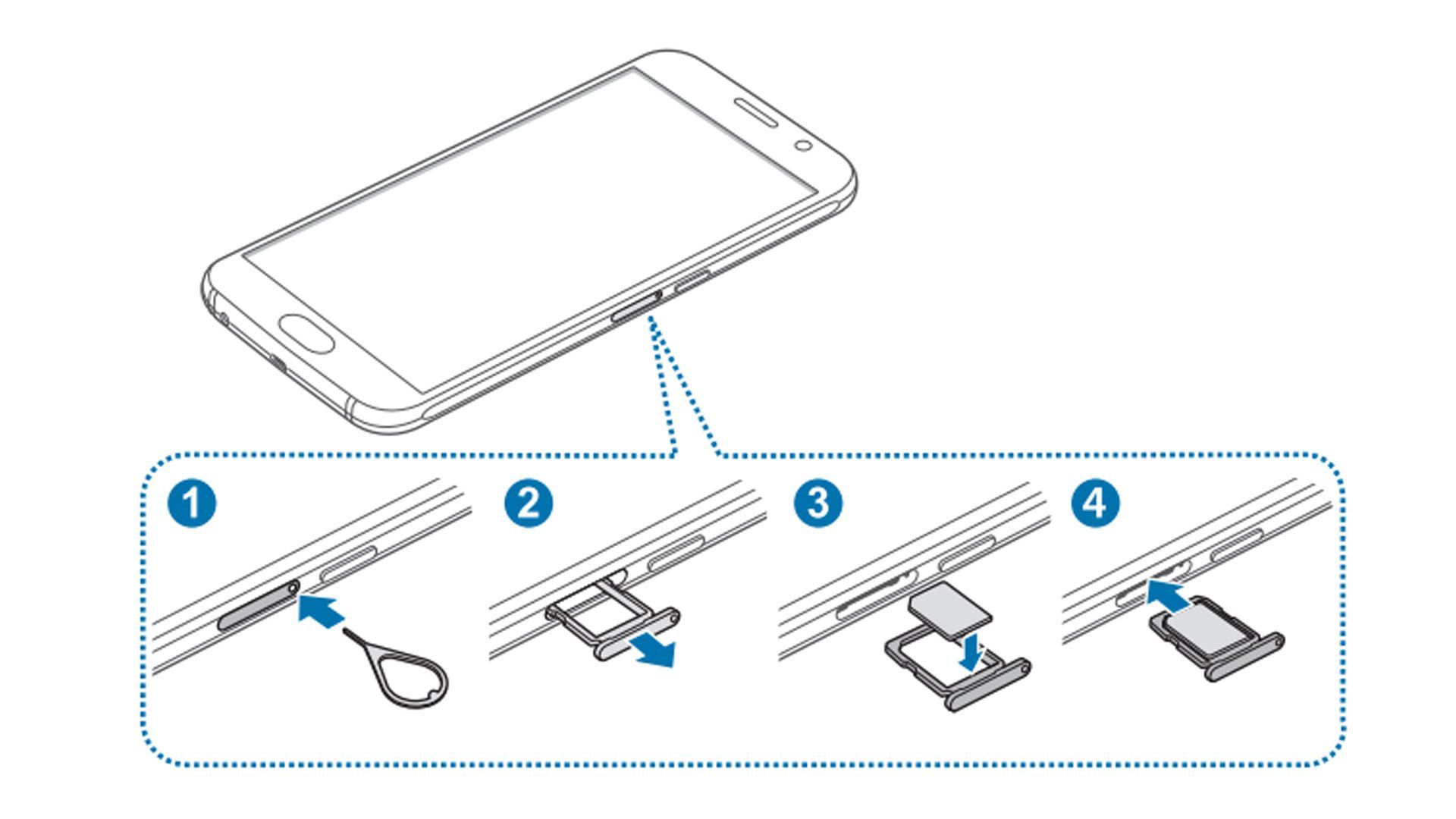 Расположение SIM-карты на Samsung Galaxy S6