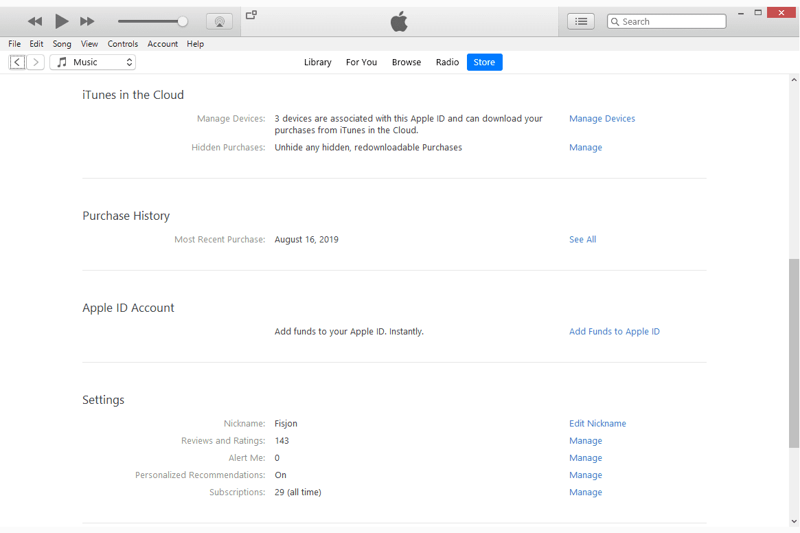 Кнопка управления iTunes в облаке