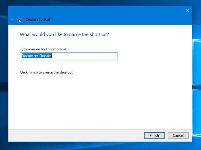 Выберите имя для ярлыка на рабочем столе в Windows 10