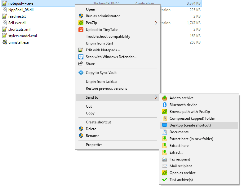 Щелкните правой кнопкой мыши меню в проводнике в Windows 10