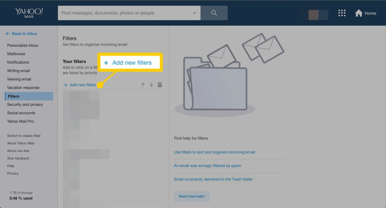 Как предотвратить отправку почты в спам в Yahoo Mail
