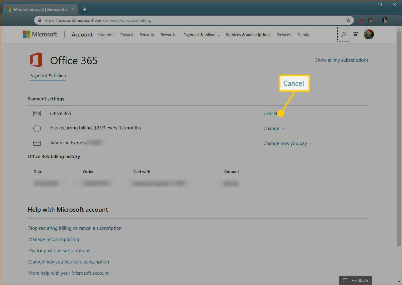 Снимок экрана со страницей управления учетными записями Office 365.