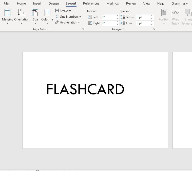 вкладка макета в Microsoft Word