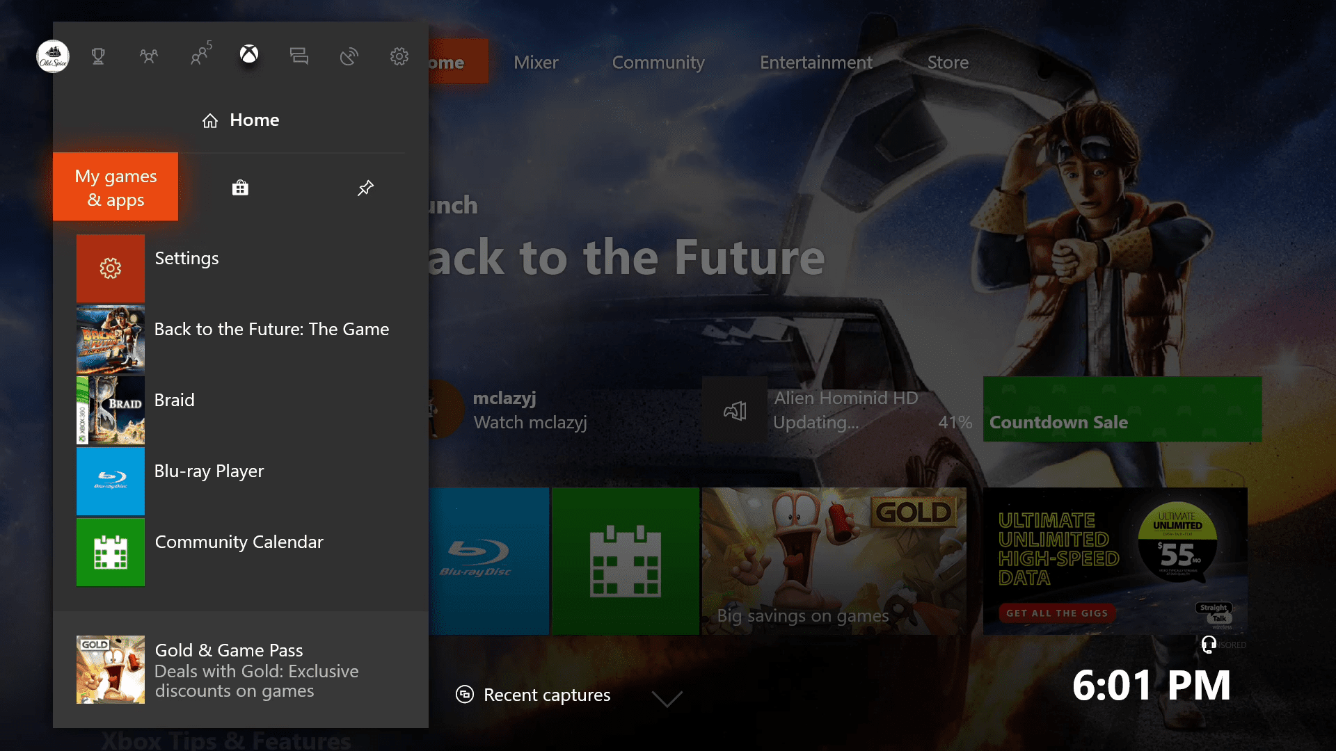 Xbox One экран моих игр и приложений