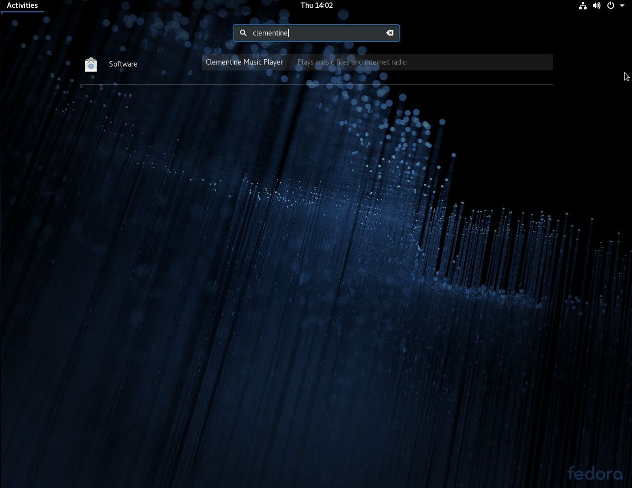 Снимок экрана, показывающий, как поиск в GNOME может использоваться для установки приложений.