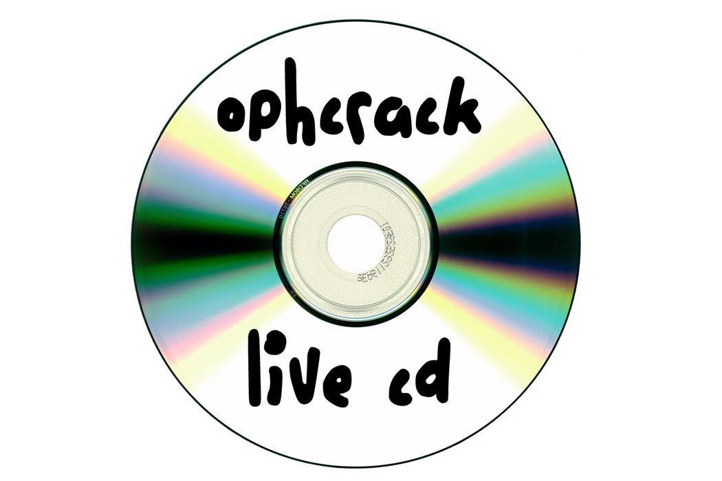 Ophcrack LiveCD Записанный CD