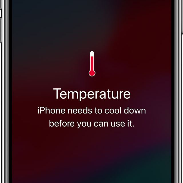 предупреждение о температуре iPhone