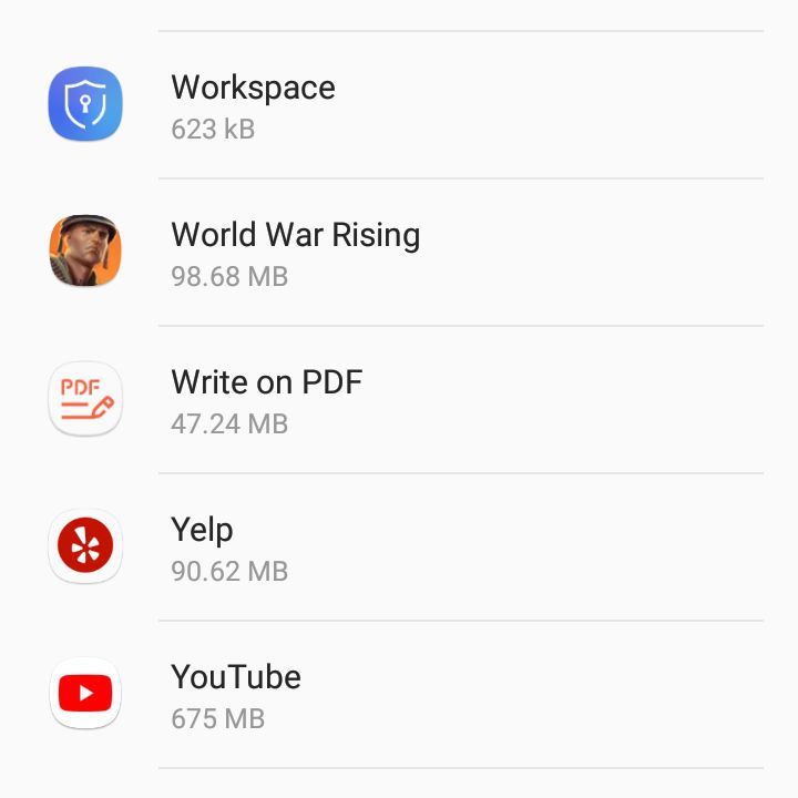 Снимок экрана настройки YouTube в приложениях на Android