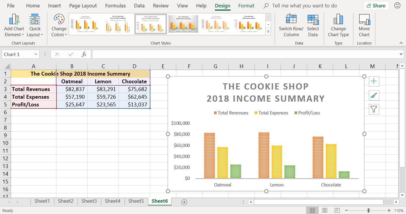 Снимок экрана, показывающий, как изменить цвета столбцов в гистограмме в Excel