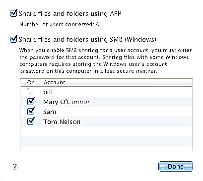 Lion File Sharing с Win 7 - настройте свой Mac's SMB Options