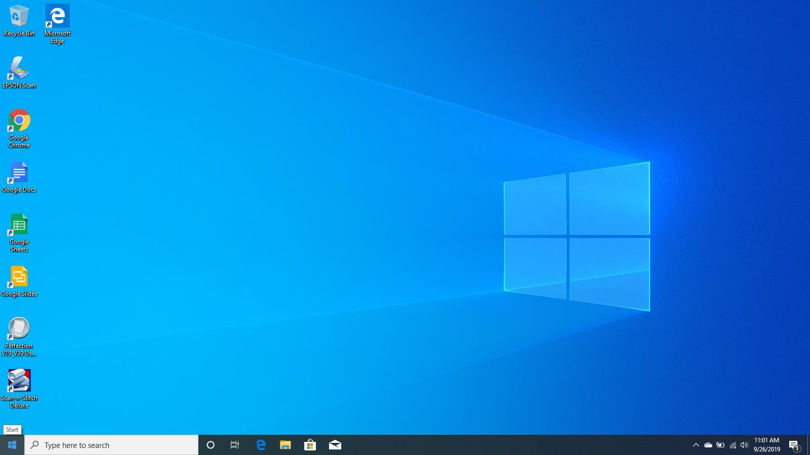 Выбор кнопки «Пуск» в Windows 10.