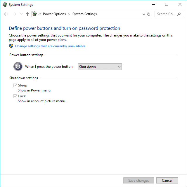 Параметры электропитания в Windows 10