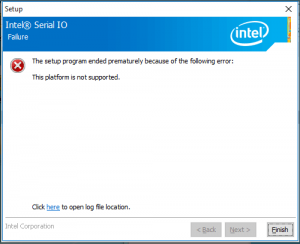 How to Fix Not Supported Error While Installing Intel Serial IO Driver 