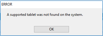 How To Fix A supported tablet was not found on the system. 