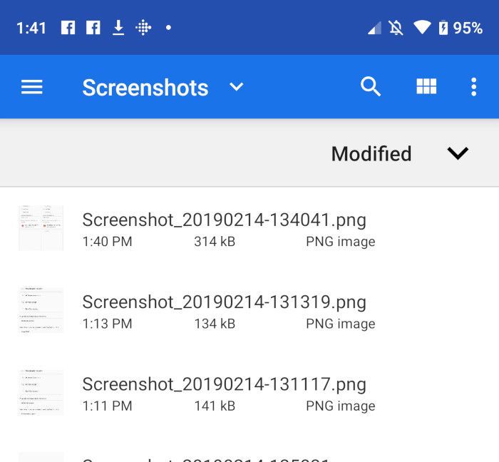 Снимок экрана выбора файла для передачи с Android на Linux.