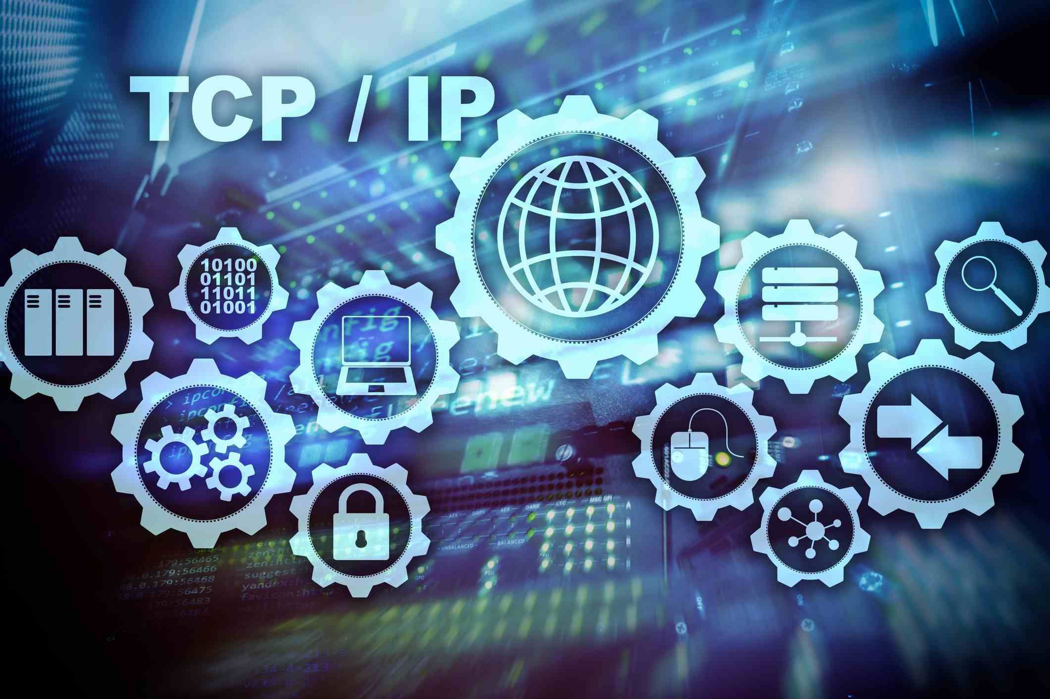 Графика компьютерных сетевых терминов TCP / IP