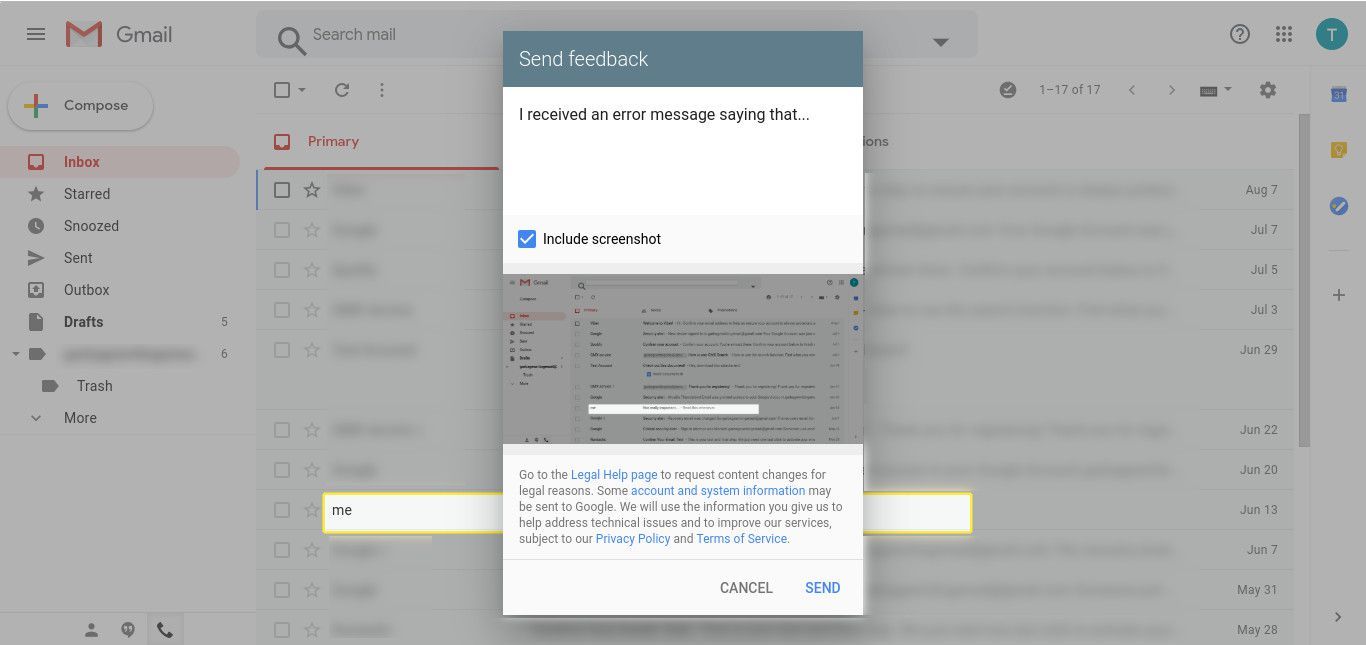 Gmail отправить отзыв