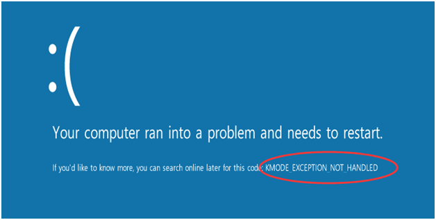 Windows 10 Kmode Exception Not Handled BSOD Error 