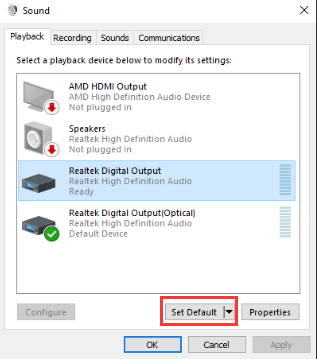 Fix HDMI No Sound in Windows 10 