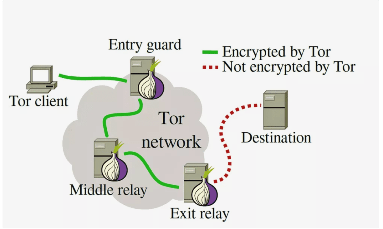Блок-схема сети Tor