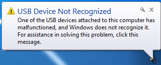 How To Fix USB Device Not Recognized Error in Windows 7/ 8 