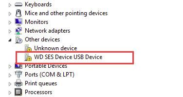 How to Fix Problem on WD SES USB Device 