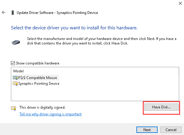 Fix Synaptics Touchpad Not Scrolling Problem in Windows 10 