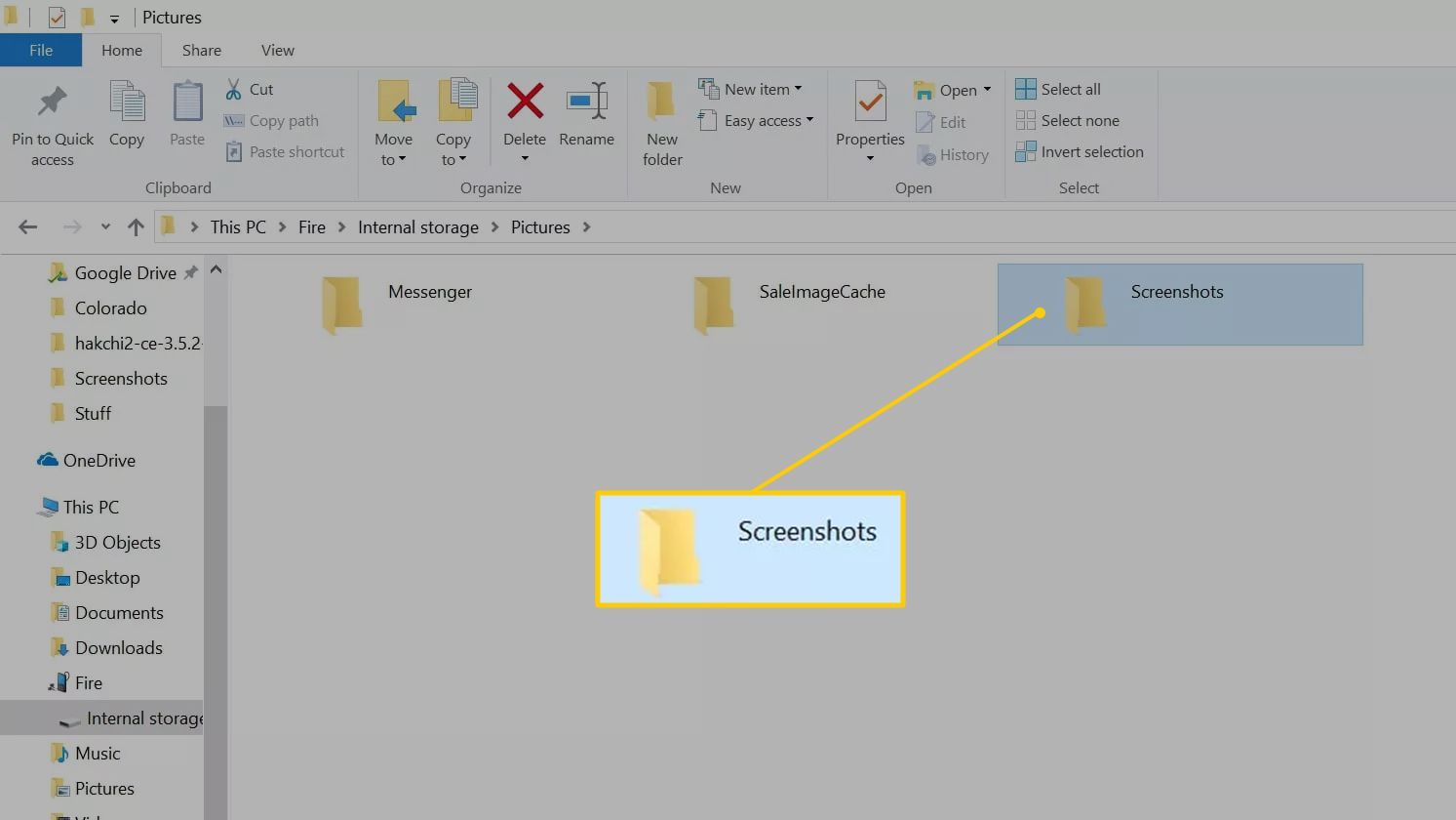 Значок скриншотов в Windows 10