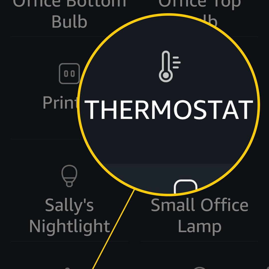 Приложение с информацией о термостате - скриншот