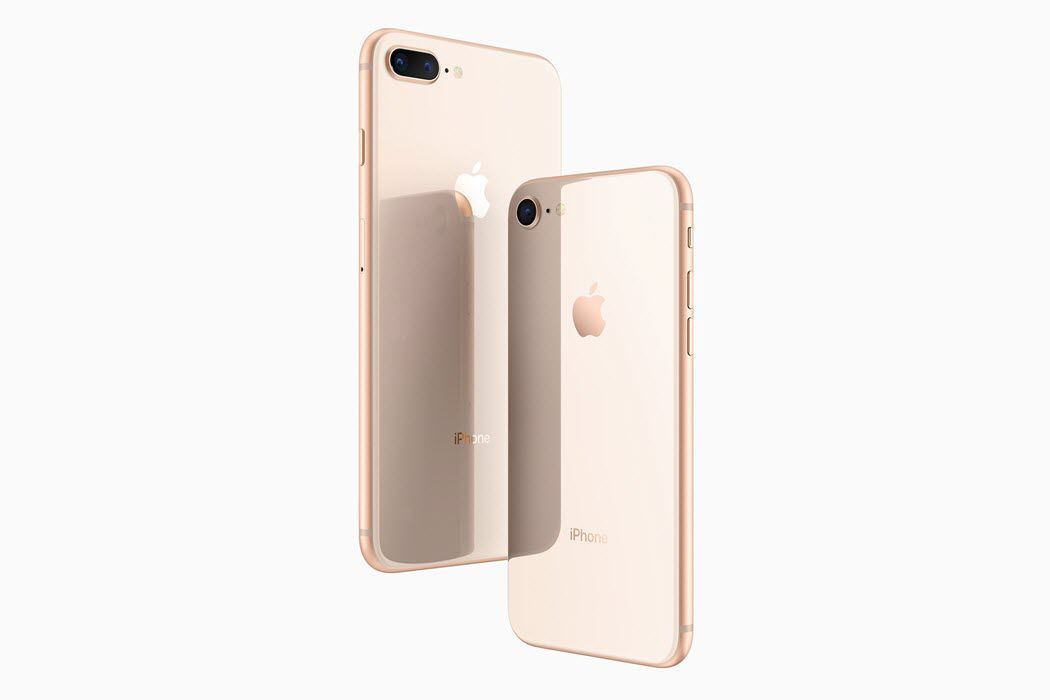 Изображение серии Apple iPhone 8 из розового золота.