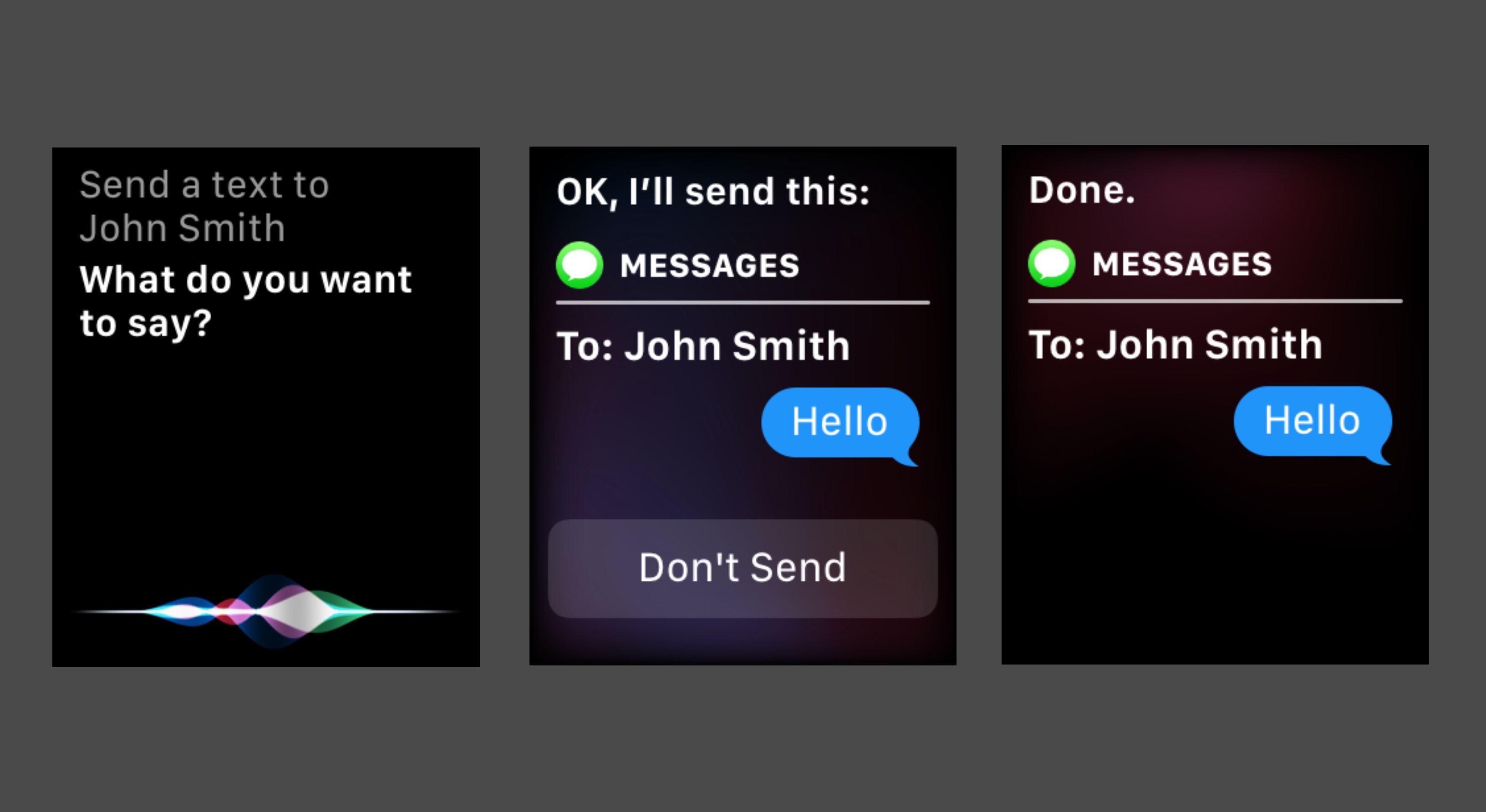 Использование Siri для отправки текста из Apple Watch