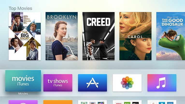 Домашняя страница Apple TV App Store.