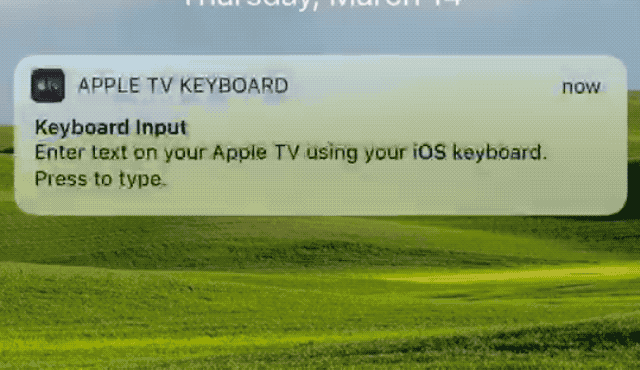 Клавиатура Apple TV на iOS.