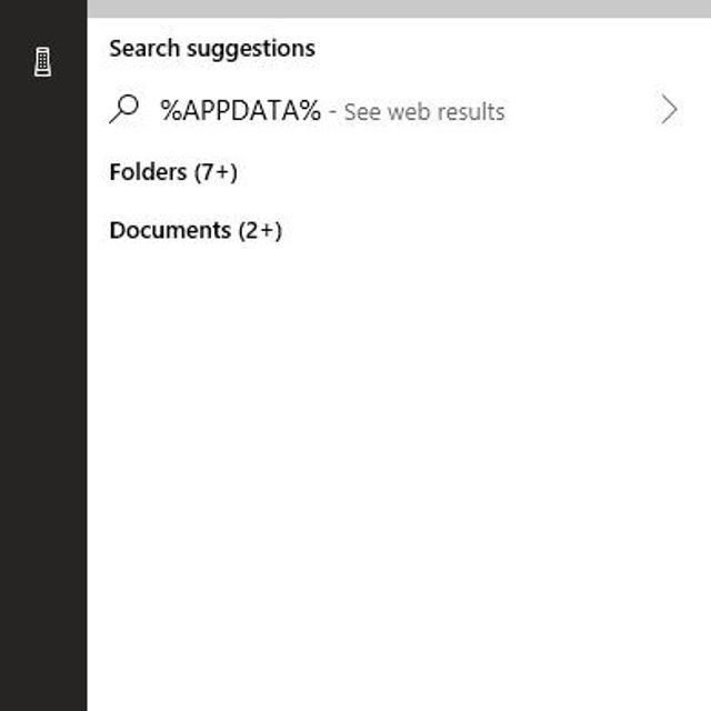 Скриншот интерфейса поиска Windows 10