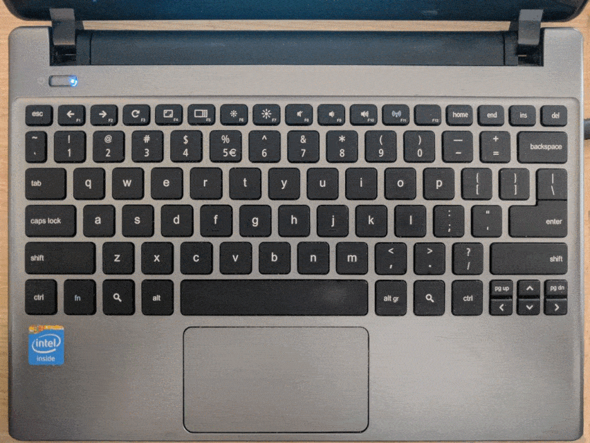 клавиши для увеличения окна Chromebook