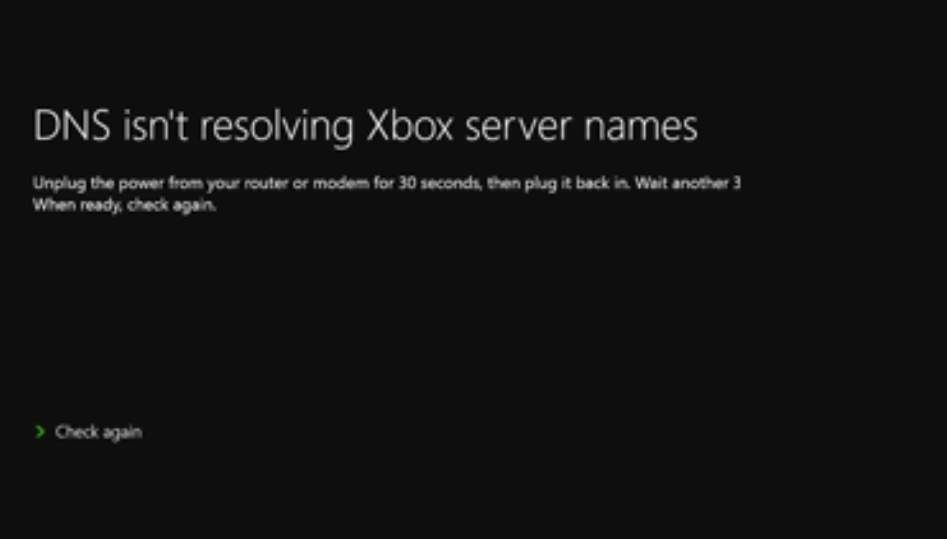 DNS isn’t resolving Xbox server names error 