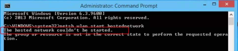 How To Fix “The hosted network couldn’t be started” on Windows 10 
