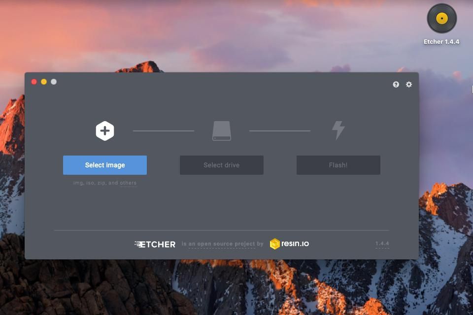 Etcher.io USB Writer для MacOS