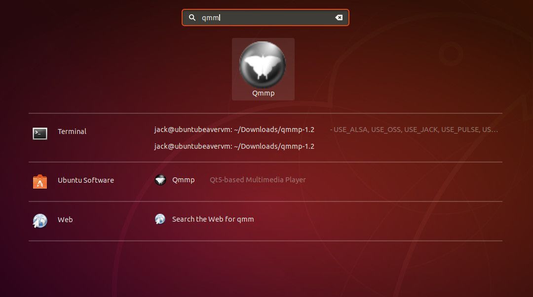Скриншот QMMP теперь установлен.