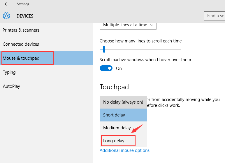 Disable Touchpad When Connected to Mouse on Windows 10 
