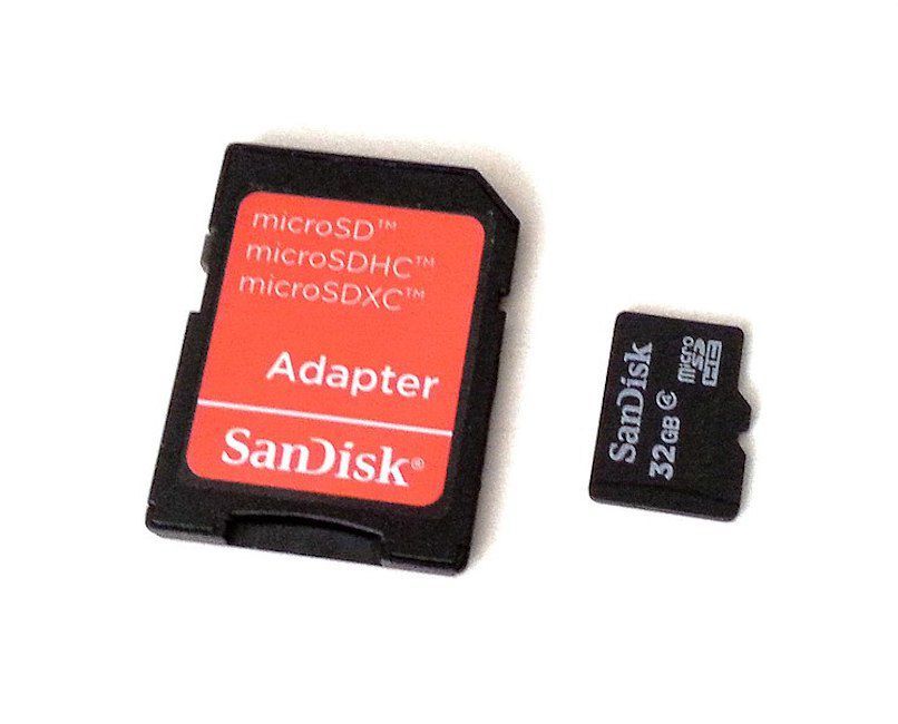 MicroSD карта и адаптер