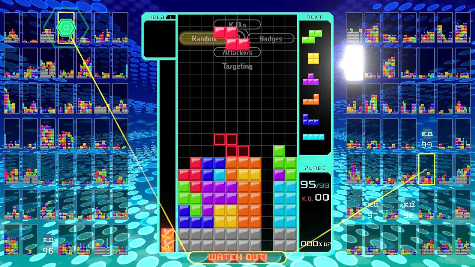 Tetris 99 - онлайновый боевой королевский режим на Nintendo Switch.