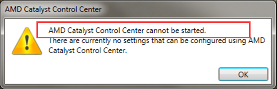 How to Fix AMD Catalyst Control Center cannot be started on Windows 