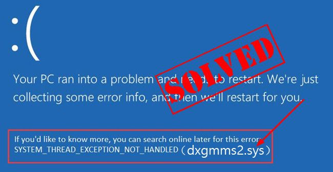 dxgmms2.sys Blue Screen Error on Windows 10 