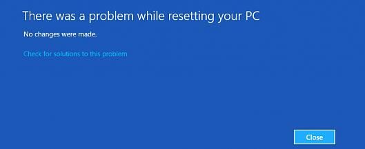 Fix “There was a problem resetting your PC” Error on Windows 10 